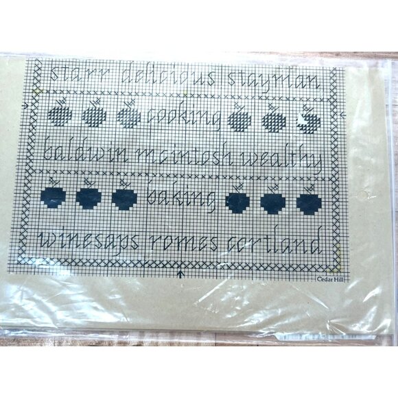 Cedar Hill Counted Cross Stitch Apples Chart Shaker Country Pattern For Home Dec - Picture 3 of 3